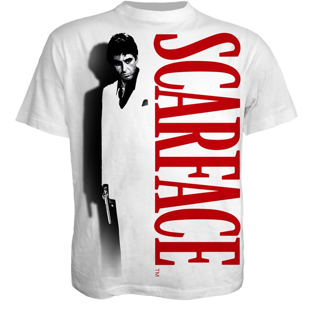 Spiral Scarface - Shadow Mens T-shirt - White